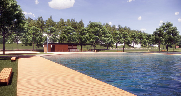 V Hlubočkách staví koupaliště s unikátním čištěním vody pomocí vápence