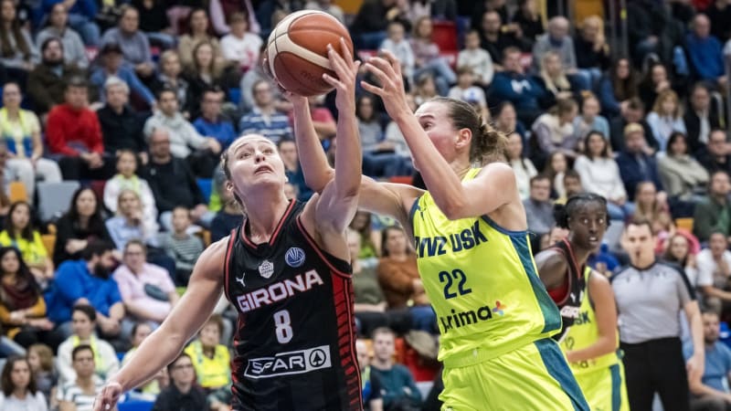 První prohra na cestě za obhajobou evropského titulu. Basketbalistky USK nestačily na Gironu.